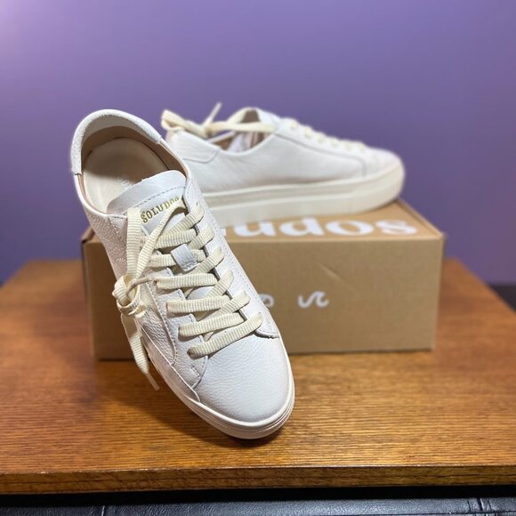 Soludos Women's Ibiza Platform Classic Leather Sneaker White Casual Summer NEW - Picture 4 of 11